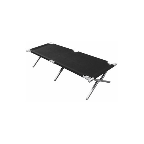 Sulankstomas gultas BasicNature Alu-Campbed, 210x66cm, Black