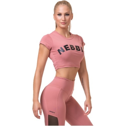 Moteriški marškinėliai trumpomis rankovėmis Nebbia Sporty Hero 584 - Old Rose