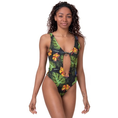 Women’s One-Piece Swimsuit Nebbia High Energy Monokini 560 - Jungle Green