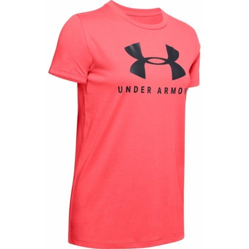 Moteriški marškinėliai Under Armour Graphic Sportstyle Classic Crew - Rush Red
