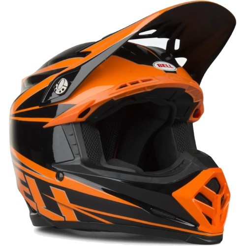 Мотокроссовый шлем BELL Moto-9 (инфракрасный забрало) - Orange-Black