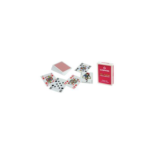 Game Cards Philos Poker and Bridge, Red, Plastic 6721
