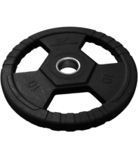 Rubber-Coated Weight Plate with Grips Bauer Fitness Premium 10kg AC-1494