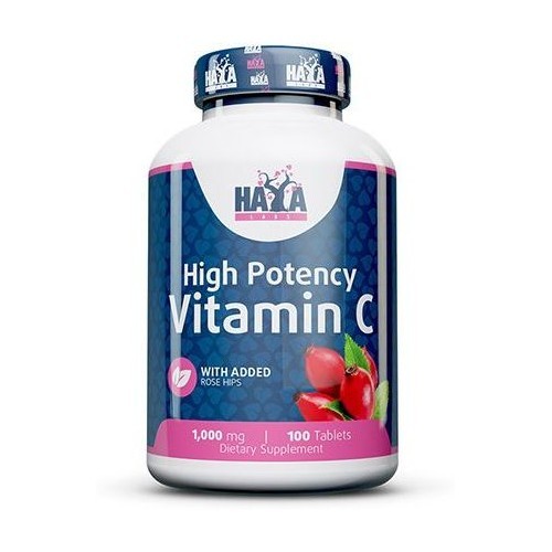 Haya Labs High Potency Vitamin C with Rose Hips 100 tab.