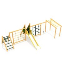 Medinė vaikų žaidimų aikštelė modelis 0600