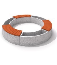 Concrete Planter Set with Bench Inter-Play 03