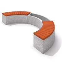 Concrete Planter Set with Bench Inter-Play 01