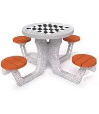 Betoninis stalas šaškėms - šachmatams Inter-Play 03