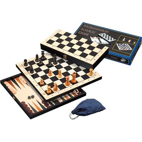 Nardų, šachmatų ir šaškių rinkinys Philos 41x20.5cm