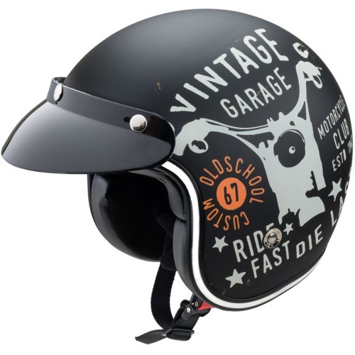 Motorcycle Helmet W-TEC Café Racer - Vintage Garage
