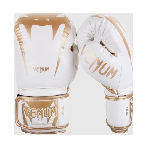Боксерские перчатки Venum Giant 3.0, кожа наппа - белый/золотой