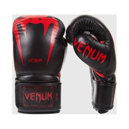 Боксерские перчатки Venum Giant 3.0 - кожа наппа - черный дьявол