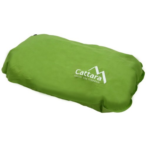 Самонадувающаяся подушка Cattara - зеленая, 50 x 30 x 13 см