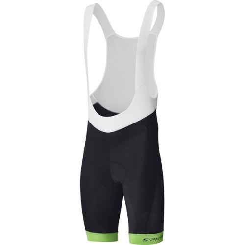 Bib Shorts Shimano S-Phyre, Size XL, Black/Neon Green