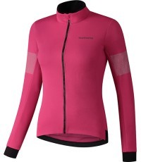 Moteriški dviratininko marškinėliai ilgomis rankovėmis Shimano Kaede Bacchus, dydis L, rožiniai