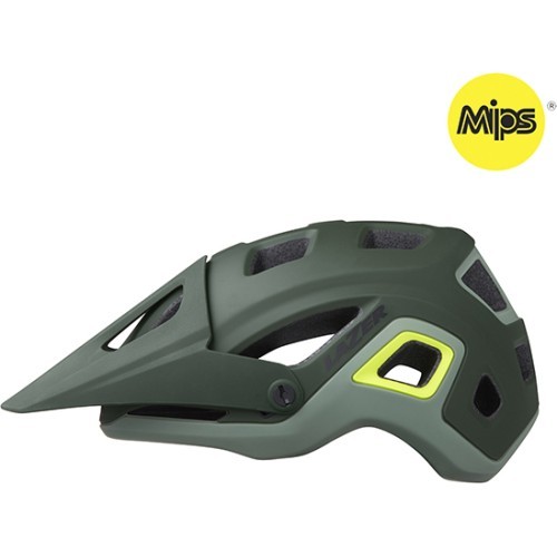 Cycling Helmet Lazer Impala Mips, Size L, Dark Green Matt/Yellow