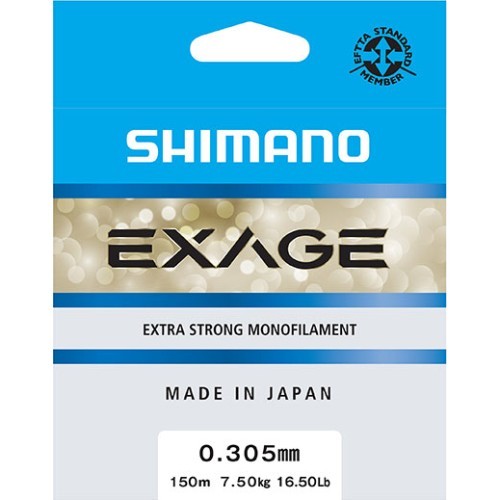 Line Shimano Exage, 150m, 0.305mm, 7.5kg, Steel Grey