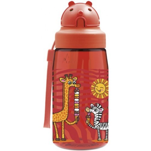 Multi-coloured children's drink Laken TRITAN Bottle 0,45 L. OBY Cap - Raudona