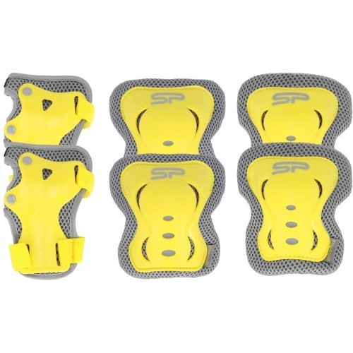 A set of yellow children's/youth pads (for knees, wrists and elbows) Spokey SHIELD