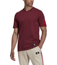 Adidas Marškinėliai Vyrams M Fi 3s Tee Bordeaux HC5242