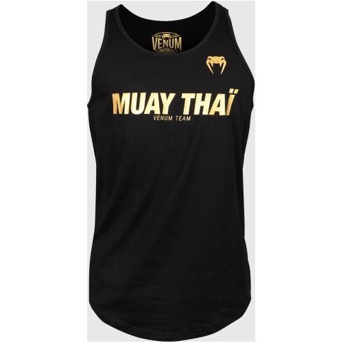 Vyriški berankoviai marškinėliai Venum Muay Thai VT - Black/Gold
