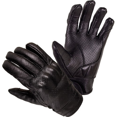 Кожаные мотоциклетные перчатки для лета Перчатки W-TEC Boldsum - Black