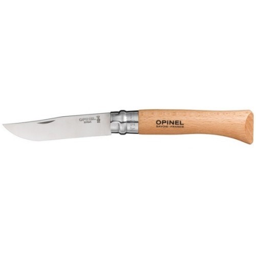 Нож Opinel 10, нержавеющая сталь Inox, буковое дерево