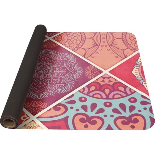 Yoga Mat Yate, Natural Rubber - Pattern A, Pink