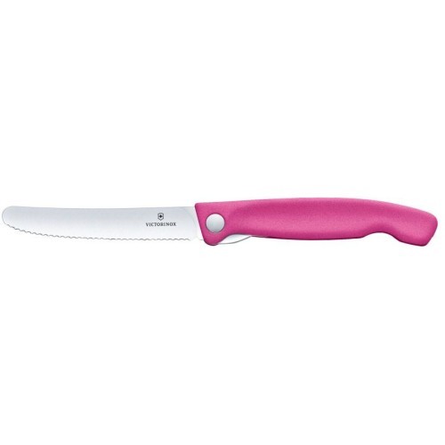 Нож Victorinox Swiss Classic 6.7836.F5B, розовый, зубчатый, складной