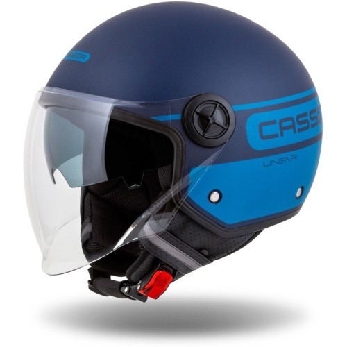 Мотоциклетный шлем Cassida Handy Plus Linear Pearl Matte Blue/Dark Blue