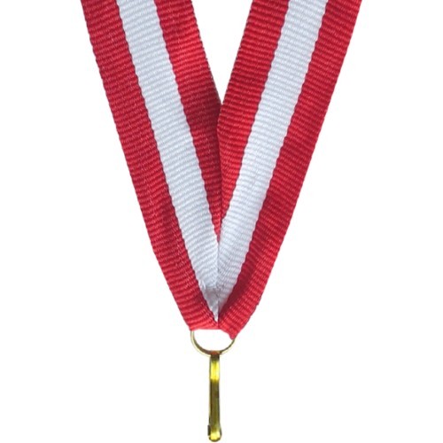 Juostelė medaliui V2 Raudona/Balta/Raudona 2cm