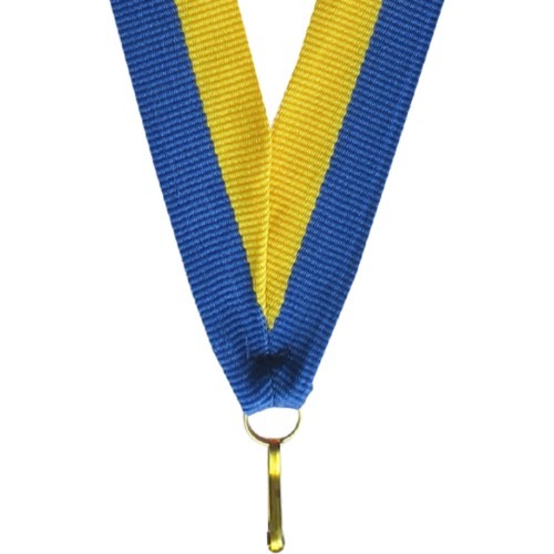 Лента для медали V2 синяя/желтая 2 см