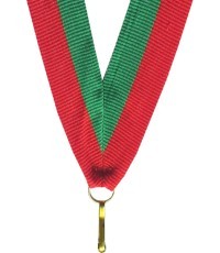 Лента для медали V2 красная/зеленая 2 см