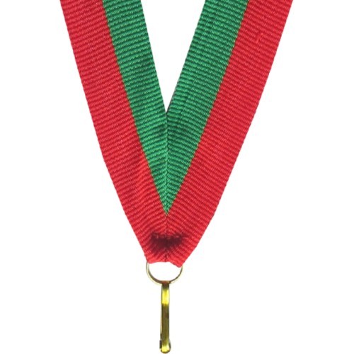 Лента для медали V8 красная/зеленая 1 см