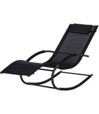 Sodo gultas-supamoji kėdė ModernHOME, juodas