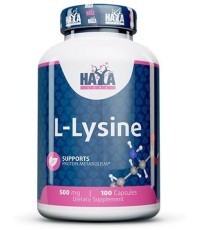 Haya Labs L-Lysine 500 mg (Lizinas), 100 kaps.