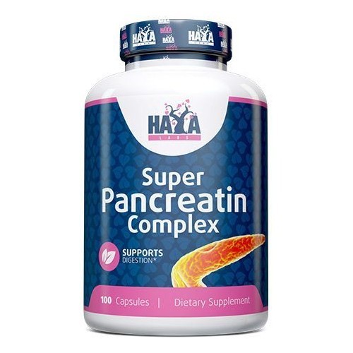 Haya Labs Super Pancreatin Enzymes 100 kaps.