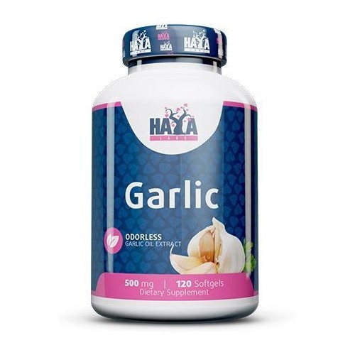 Haya Labs Odorless Garlic (Bekvapis česnakas) 120 kaps.