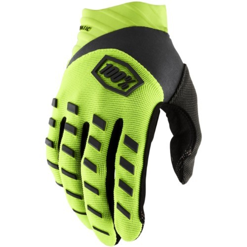 Motocross Gloves 100% Airmatic Yellow/Black - Yellow / Black