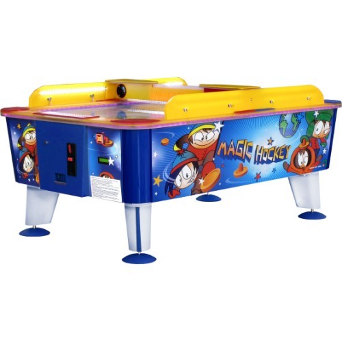 Air Hockey, Magic Outdoor, 163x107 cm, Blue-Yellow-White, for commercial use, without coin validator