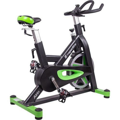 Spiningo dviratis inSPORTline Airin (iki 150kg, smagr. 20kg) - Juoda, žalia