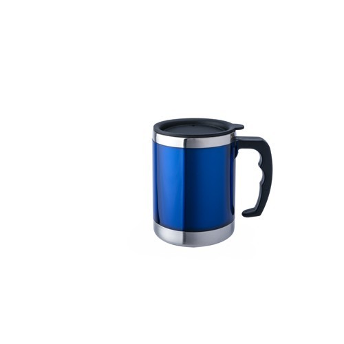 Termo puodelis BasicNature Stainless Steel Beaker MUG, 0.42L, mėlynas