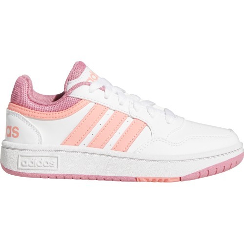 Adidas Avalynė Paaugliams Hoops 3.0 K White Pink GW0418