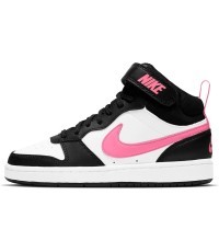 Nike Avalynė Paaugliams Court Borough Mid 2 White Black Pink CD7782 005
