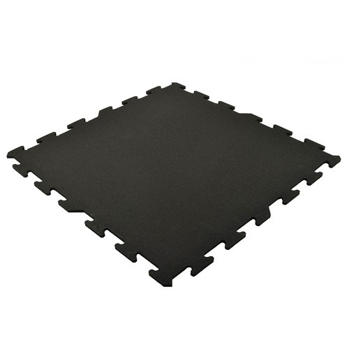 Rubber Tile Slice - Puzzle, Black, 98x98cm