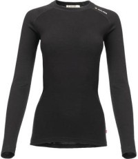Moteriški marškinėliai apvalia apykakle Aclima WW, juodi, XS dydis - 123