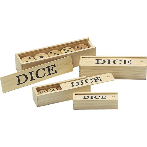 Philos wooden dice 20mm 5 in a set