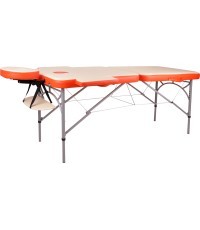 Aliumininis sulankstomas masažo stalas 2 dalių inSPORTline Tamati  - Oranžinė