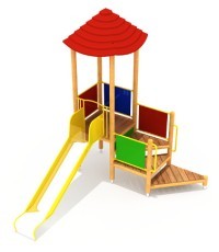 Medinė vaikų žaidimų aikštelė modelis 5-A