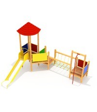 Medinė vaikų žaidimų aikštelė modelis 12-A